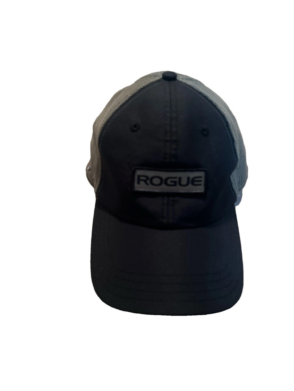 Rogue Taupe/Black Trucker Hat Mesh Back Adjustable SnapBack One Size Solid